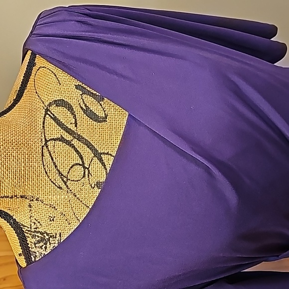 Size 14 connected apparel new without tags purple 3/4 length sleeve dress - Picture 3 of 11